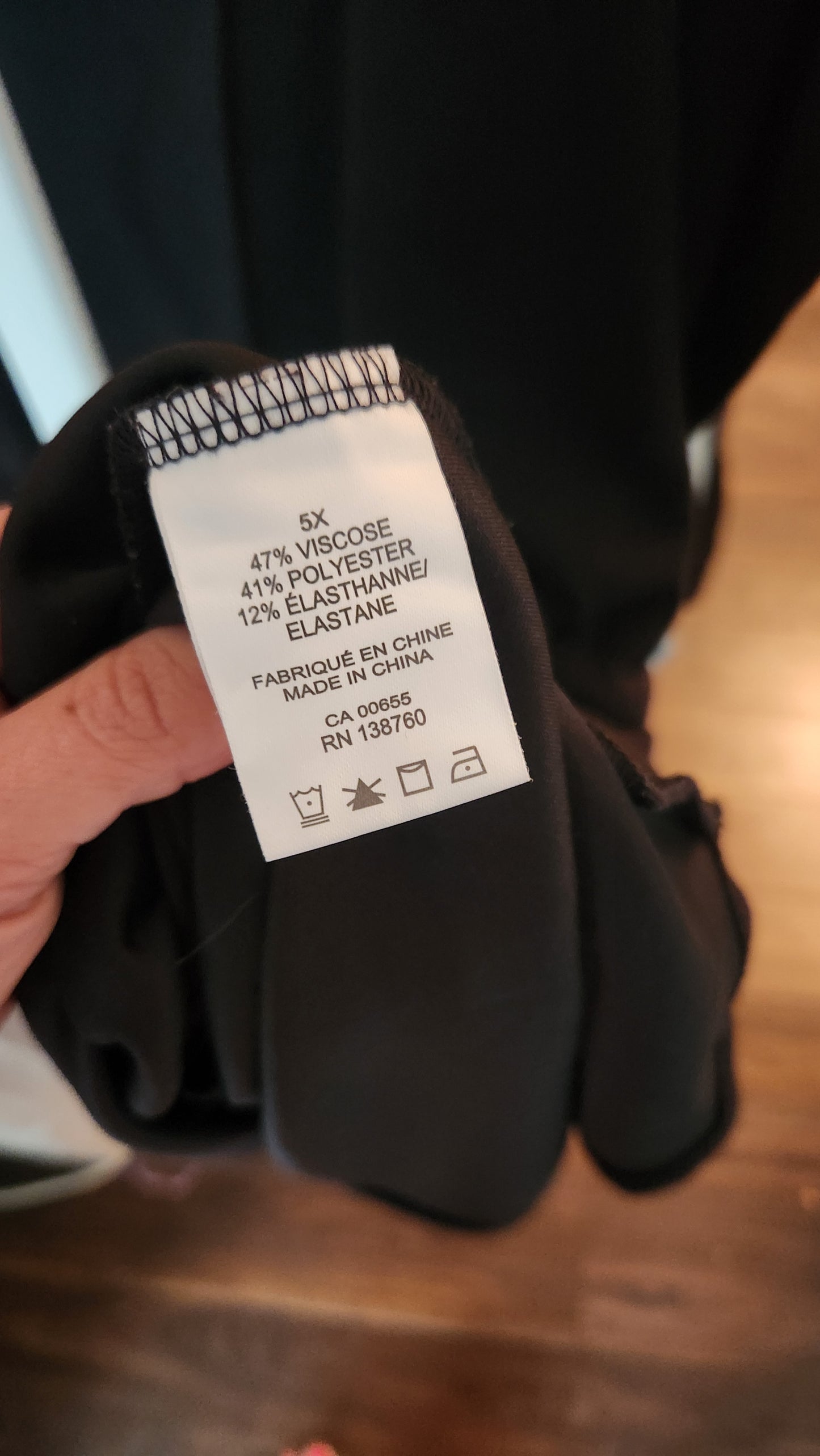 Size 5x Tie Waist Black Dress