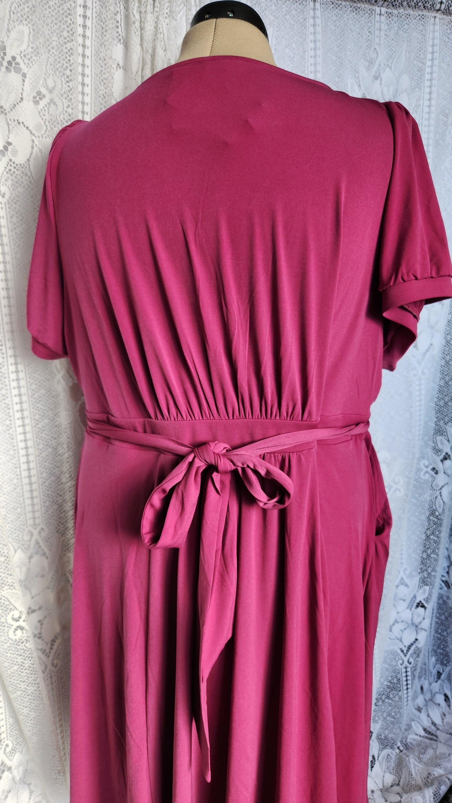 Size 4x Pink Tie Waist Dress