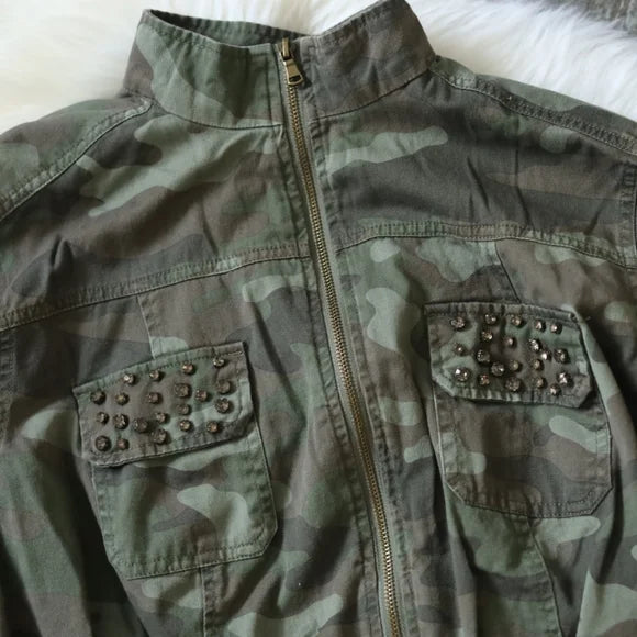 Size 0x Torrid Army Print Camo Jacket
