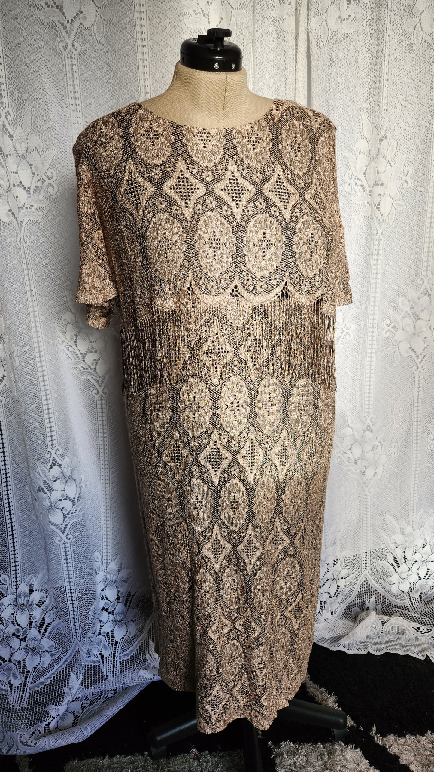 Size 18 Vintage Crotchet Grannycore Dress