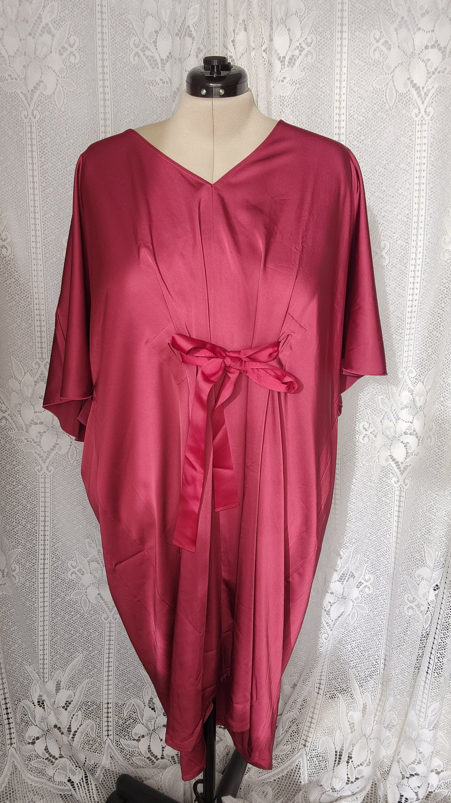 Size 4x Red Satin Dress with Tie