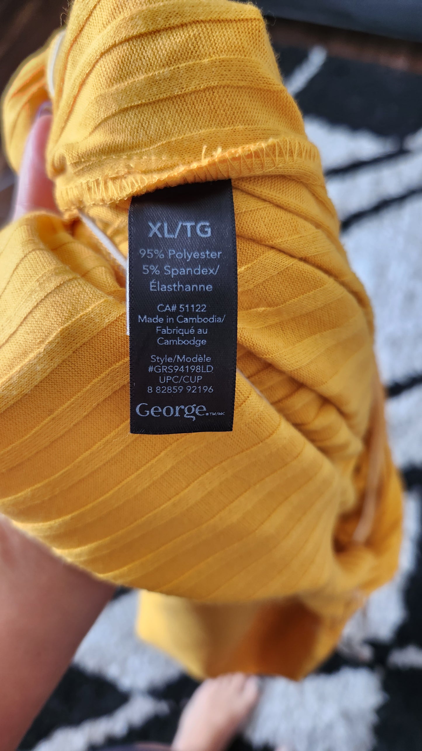 Size XL Wide Leg Mustard Yellow Pinestripe Jumpsuit