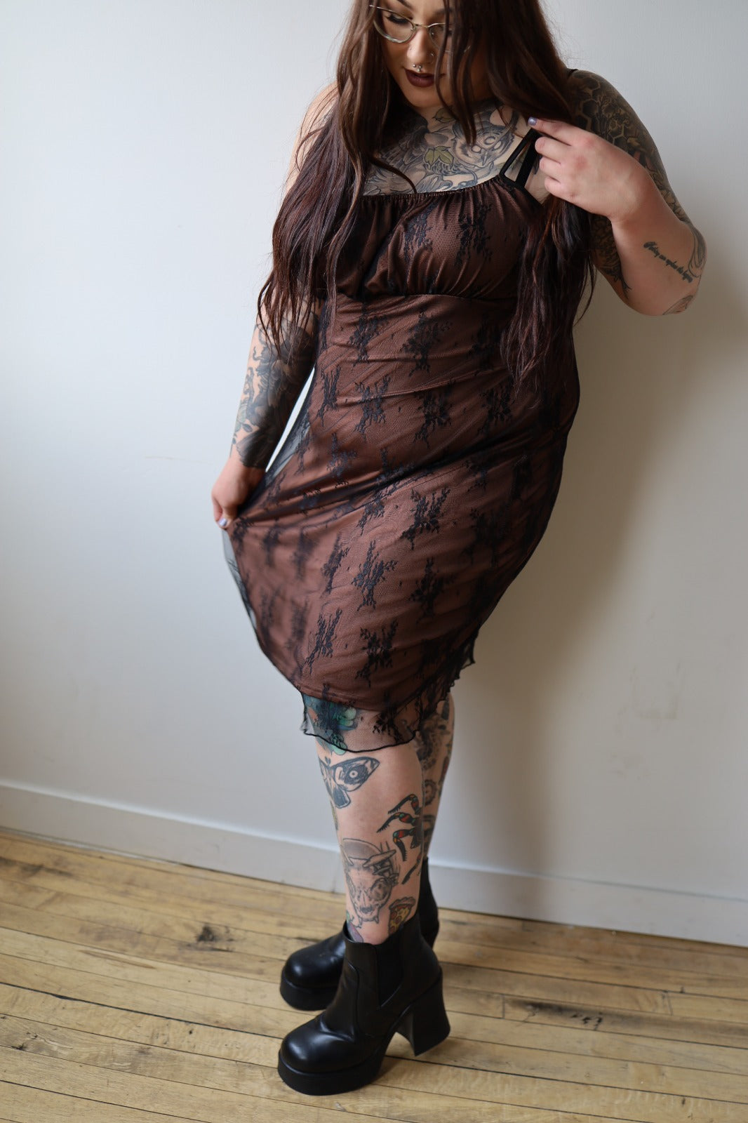 Size 4x Brown Lace Dress